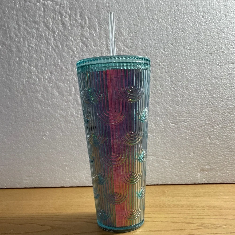 Starbucks Spring 2022 Tumbler Iridescent Mermaid Scale Design Limited Ed Retired
